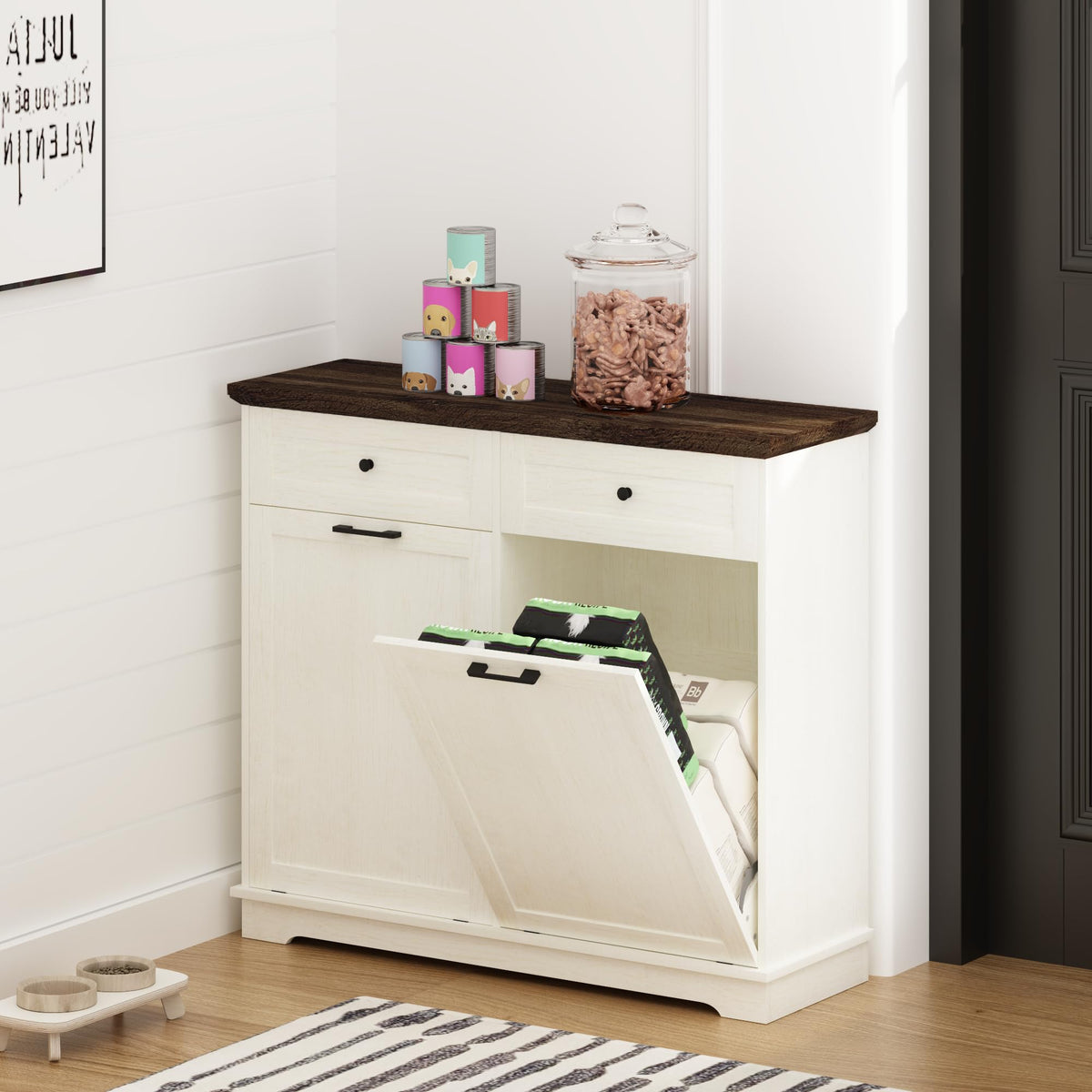 20 Gallon Wood Trash Can Cabinet D525208