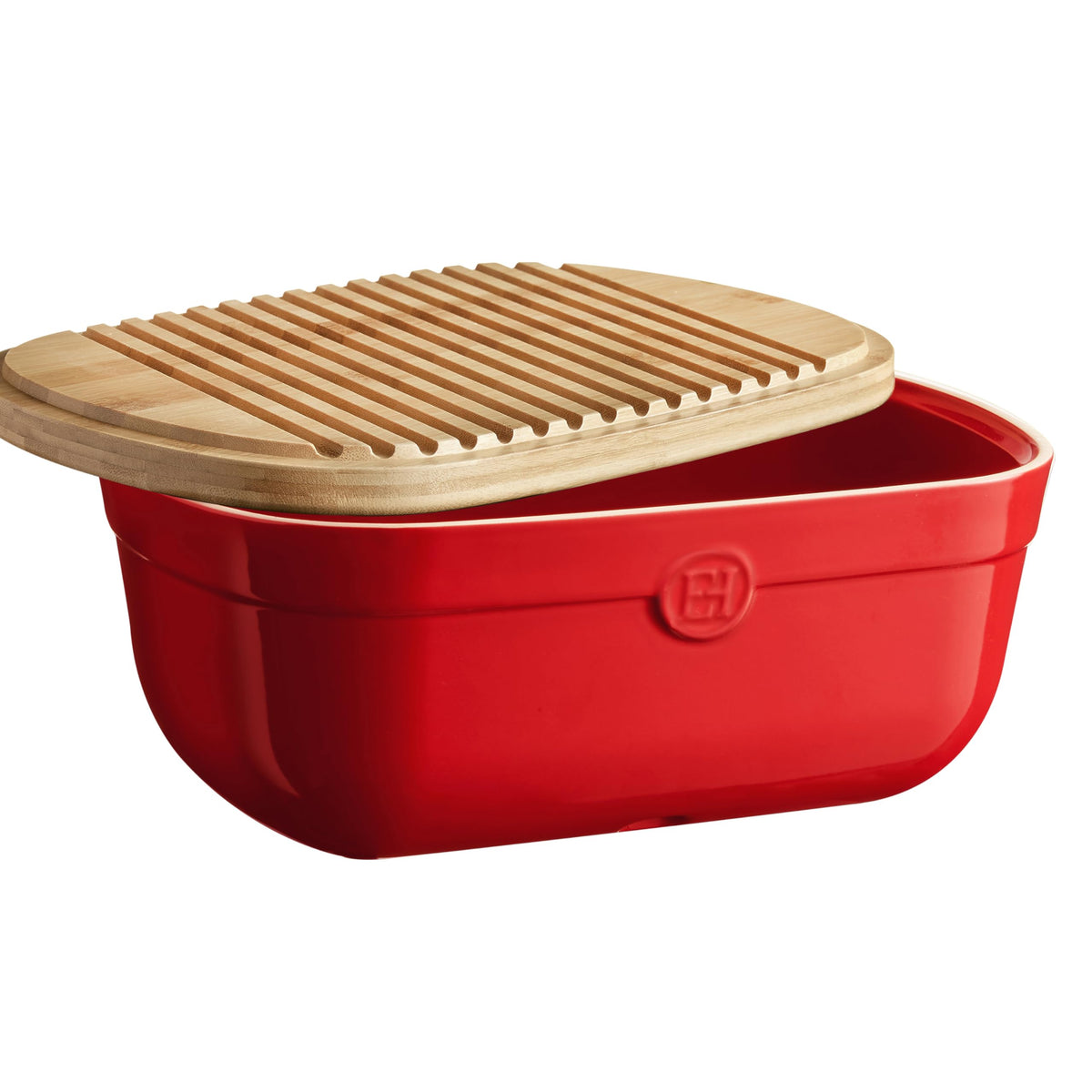 Ceramic Bread Box 14"x 9.85"x 6" Burgundy Q8219