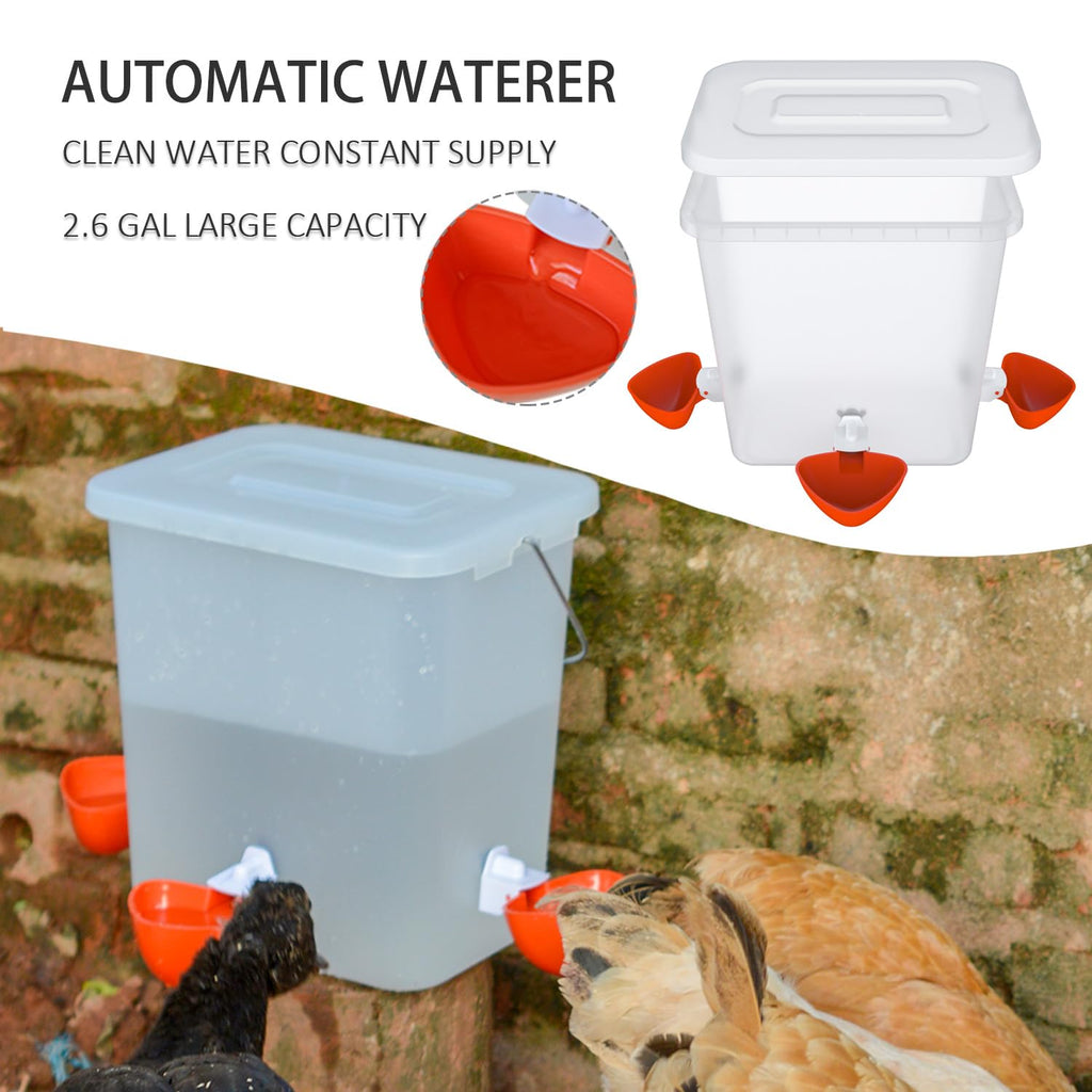 Automatic Chicken Feeder & Waterer Set J3725