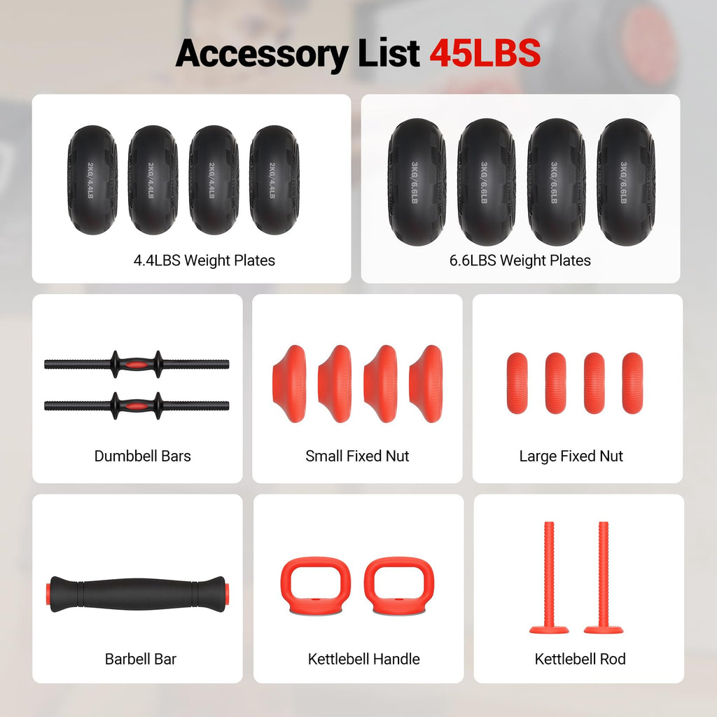 Adjustable Dumbbell Set with Connector W551