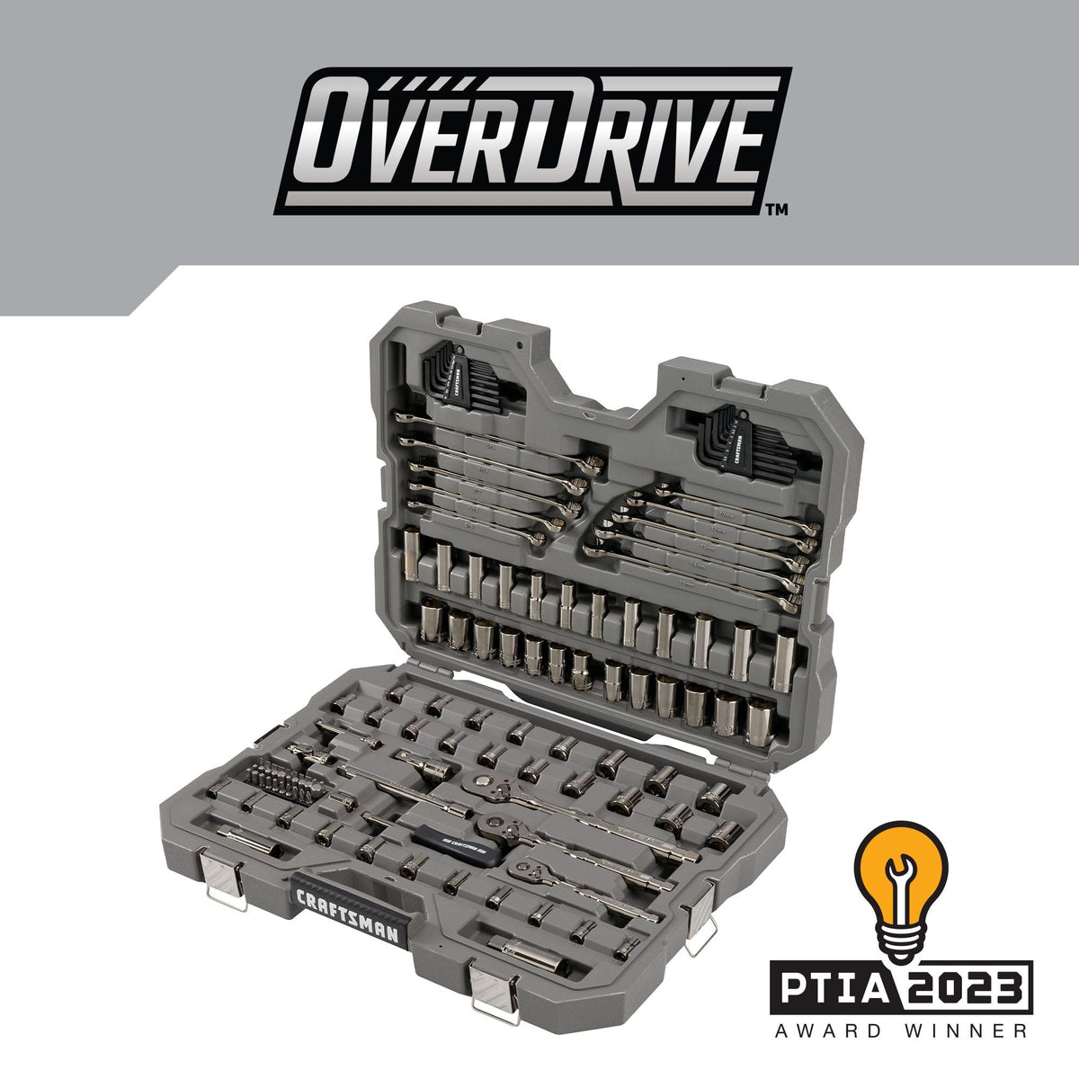 121-Piece Gunmetal Chrome Mechanics Tool Set with Hard Case H76269