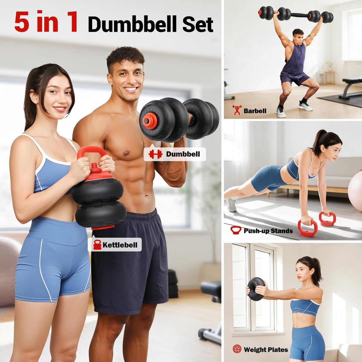 Adjustable Dumbbell Set with Connector W551