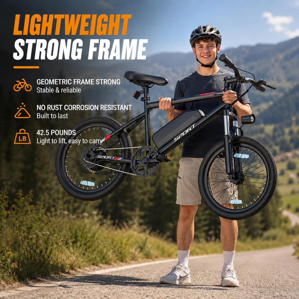 Electric Bike for Adults 1000W Peak Motor 20"/26" Mountain Ebike R7688