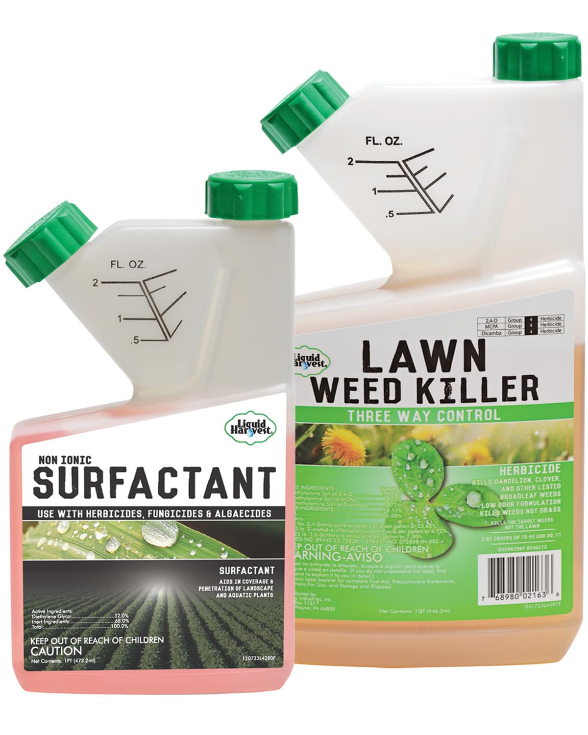 Non-Ionic Surfactant 16 Ounces and 2,4-D MCPA Dicamba Lawn Weed Killer 32 Ounces T954
