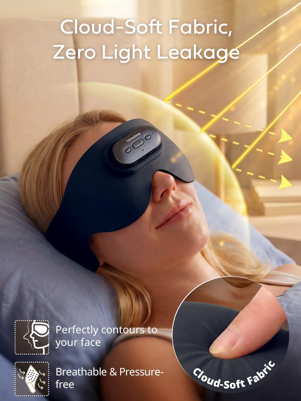Ultra-Thin Adjustable Sleep Mask with Bluetooth 5.4 A2488