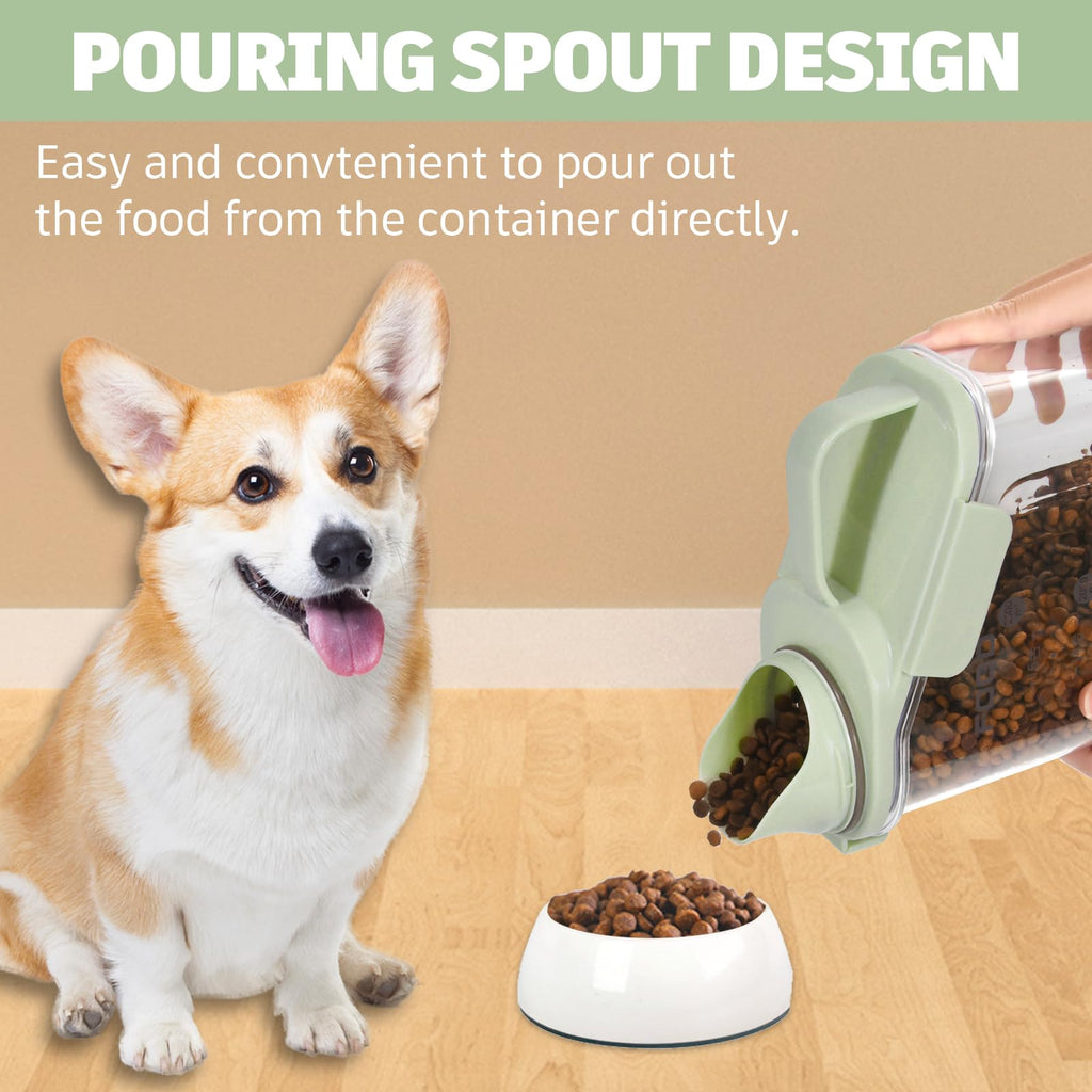 Airtight Pet Food Storage Container with Measuring Cups A568859
