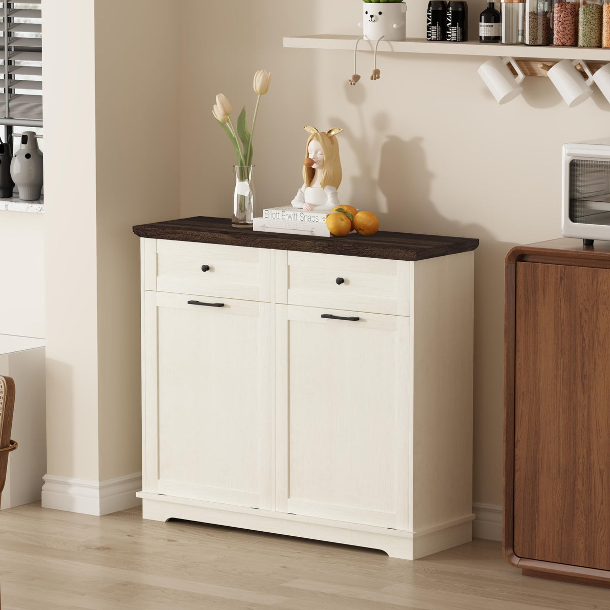 20 Gallon Wood Trash Can Cabinet D525208