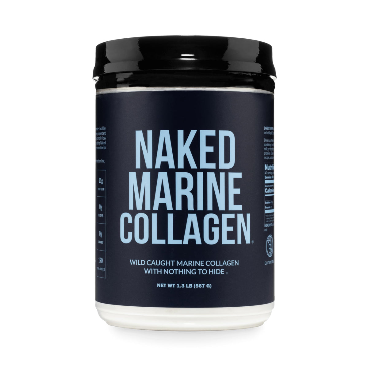 Unflavored Marine Collagen Peptides Protein Powder 47 Servings B5225