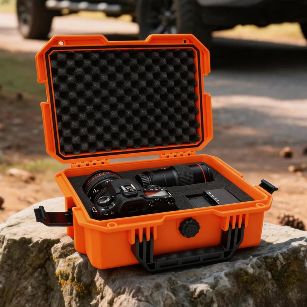 IP67 Waterproof Protective Camera Case with Customizable Foam, Orange O5165