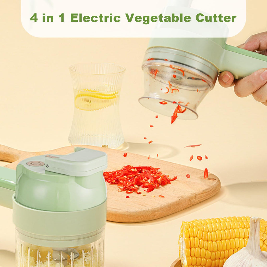 4 in 1 Portable Electric Vegetable Cutter Set M35022