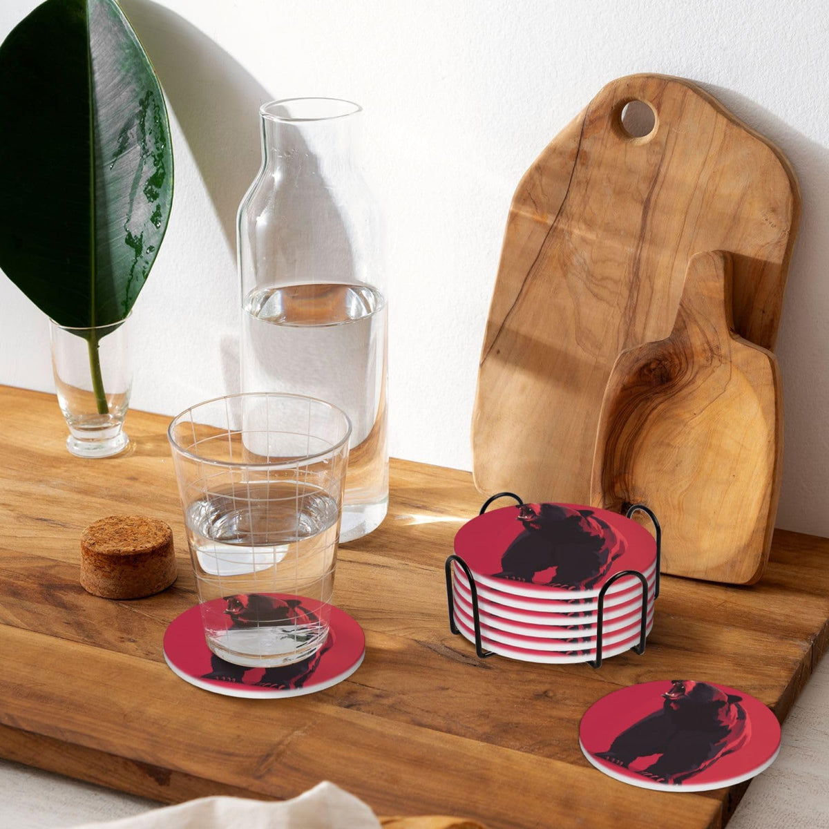 Ceramic Coasters with Holder Set of 6 R480622
