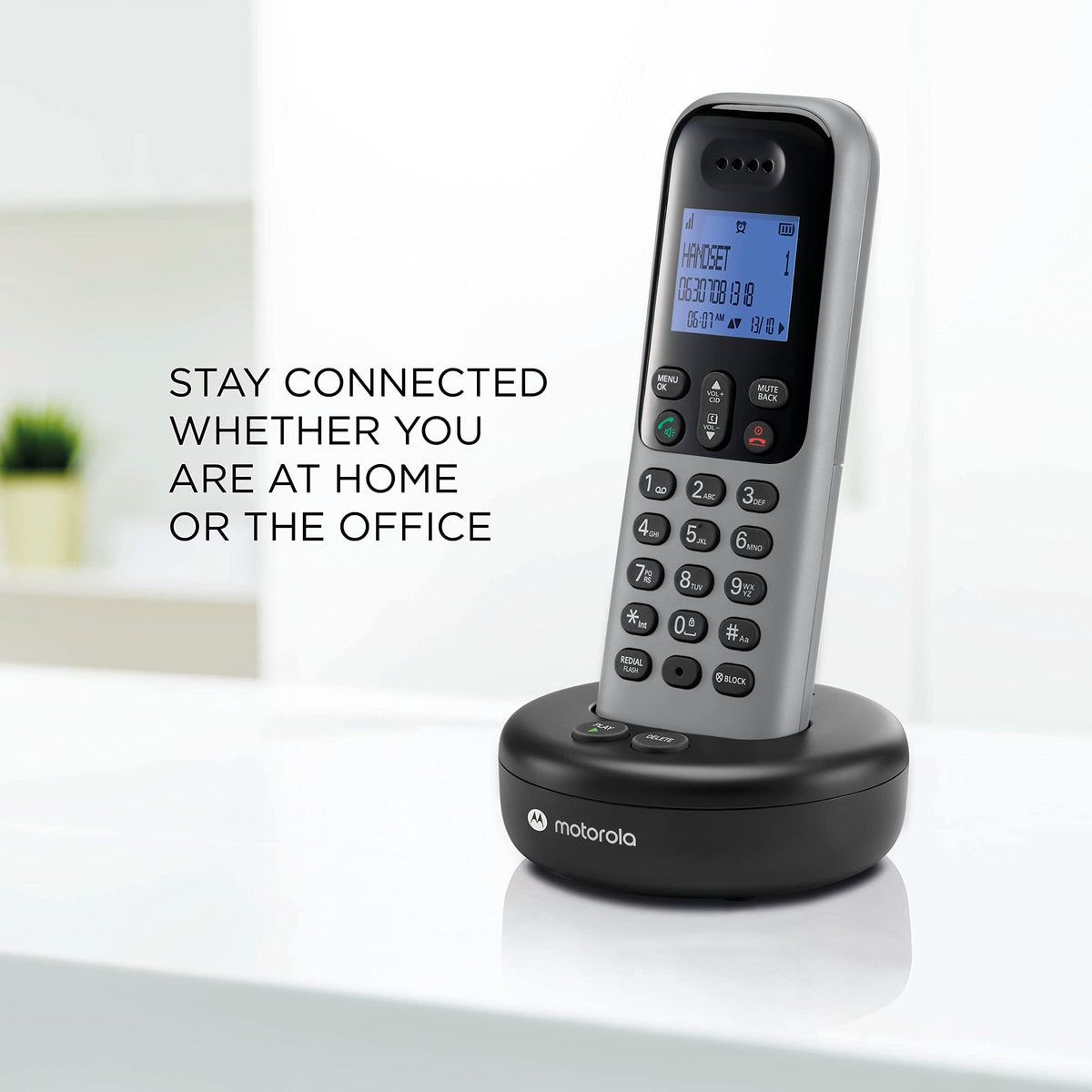 Cordless Phone with Answering Machine, 2 Handsets, Caller ID J6803