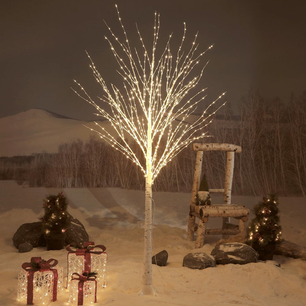 6FT Lighted Birch Tree O278