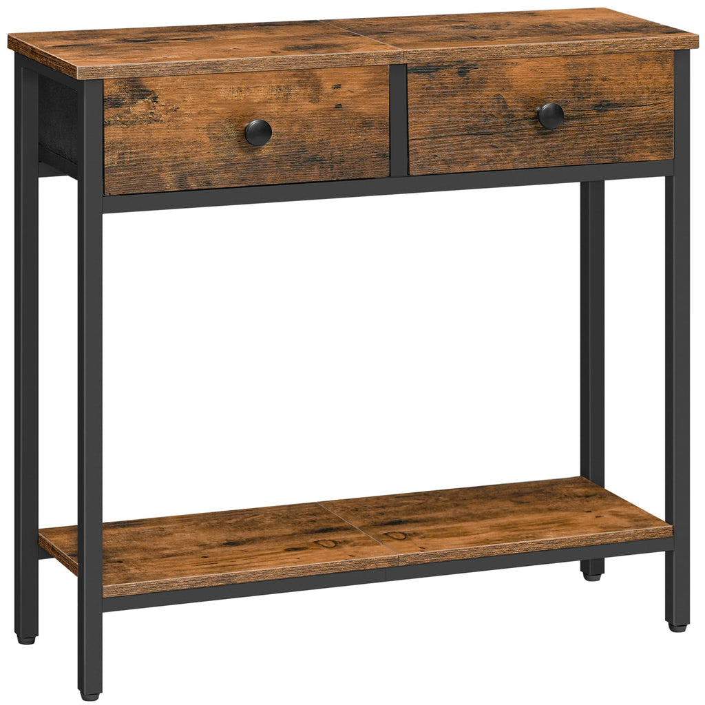 29.5" Narrow Console Table with 2 Fabric Drawers O4350