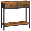 29.5" Narrow Console Table with 2 Fabric Drawers O4350