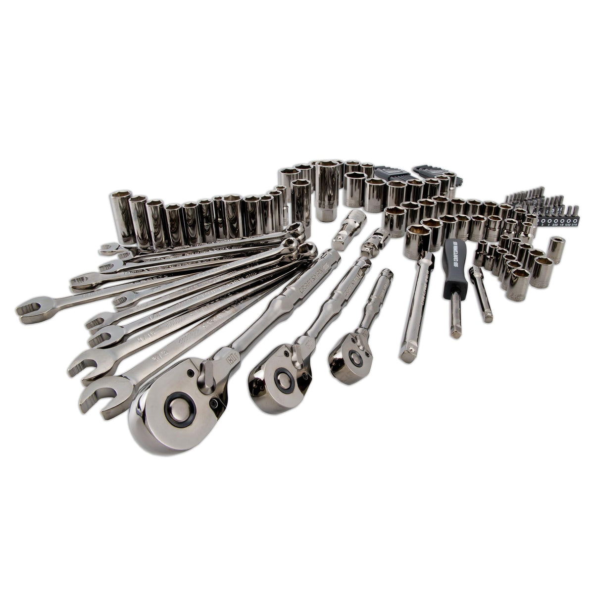 121-Piece Gunmetal Chrome Mechanics Tool Set with Hard Case H76269