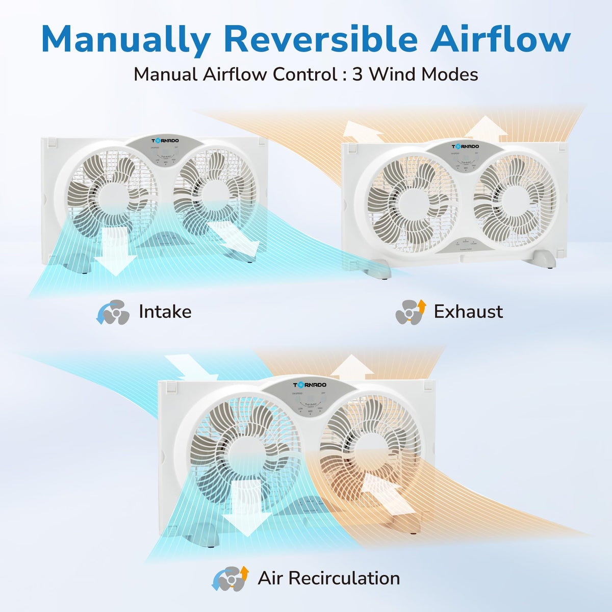 9 Inch 3-Speed White Window Fan B7656