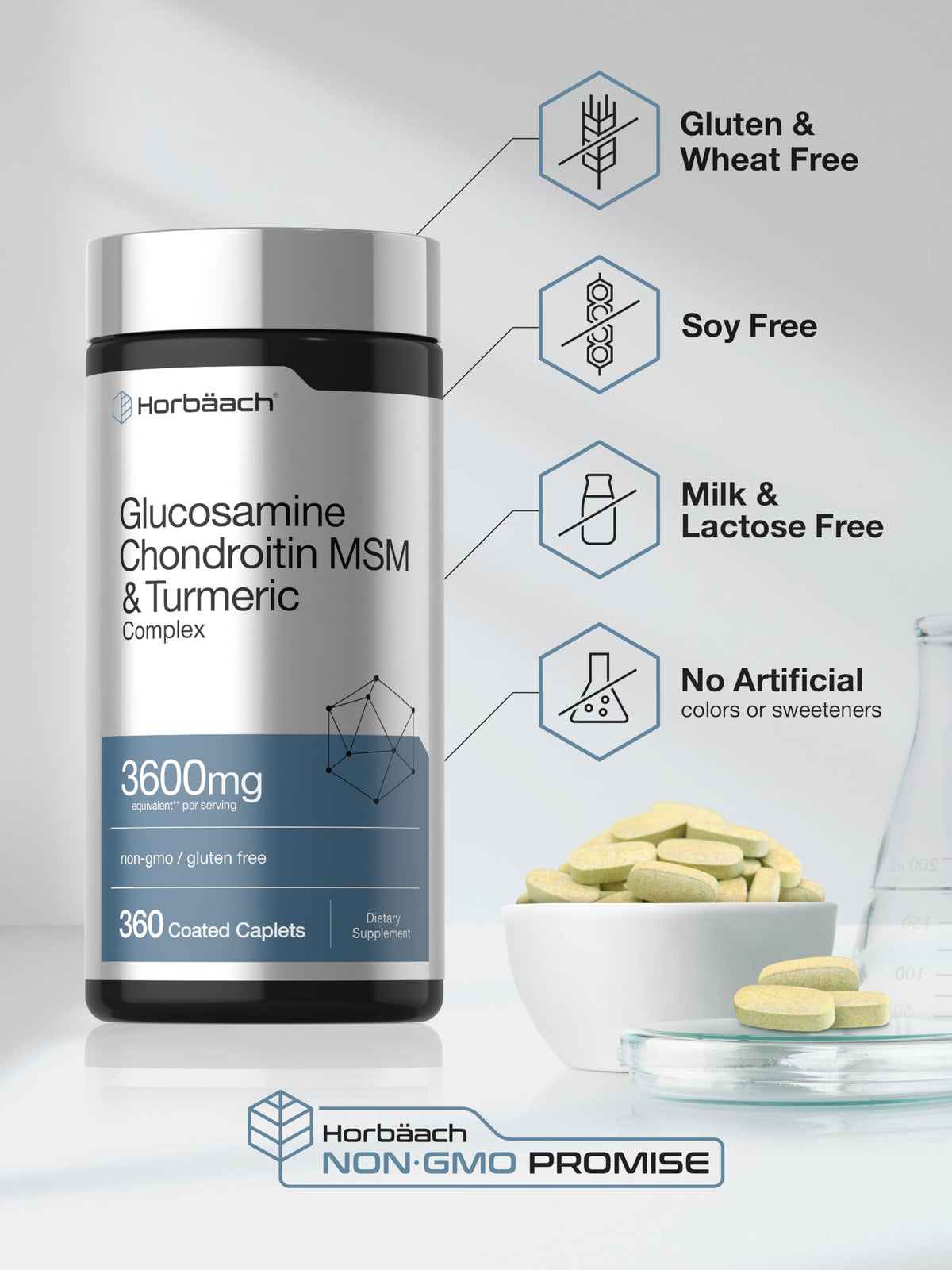 Glucosamine Chondroitin MSM 360 Caplets D7874