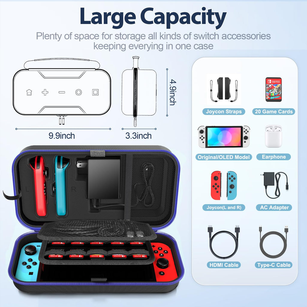 Carrying Case Compatible with Nintendo Switch/OLED Model Y13551