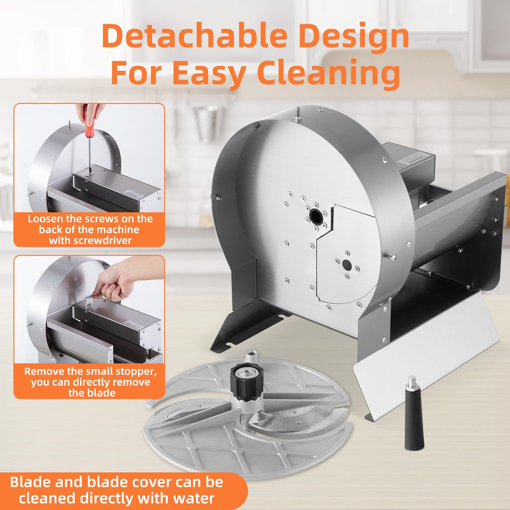 Electric Vegetable Slicer, Stainless Steel 2 IN 1 Manual & Electric Food Slicer P215