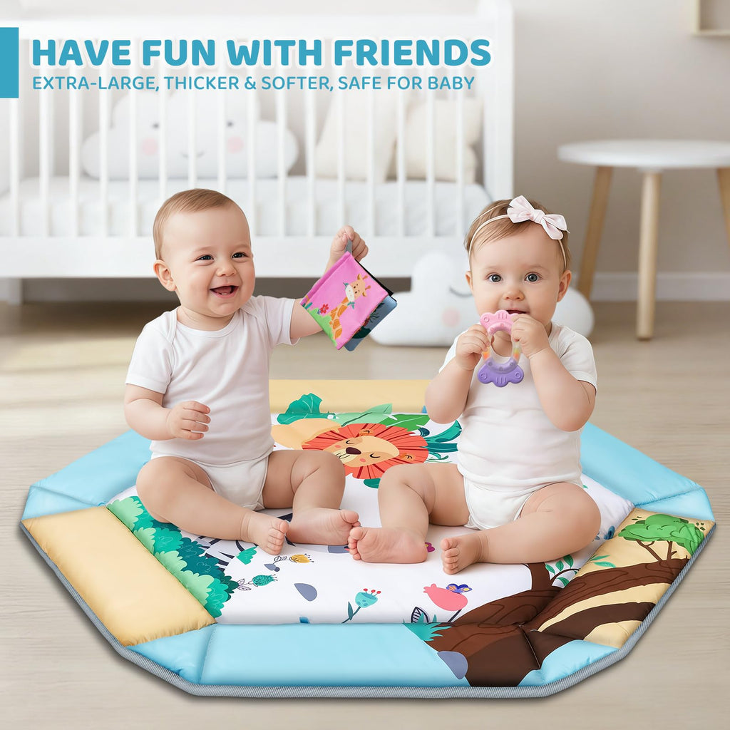 8-in-1 Tummy Time Play Mat & Ball Pit with 6 Toys H746