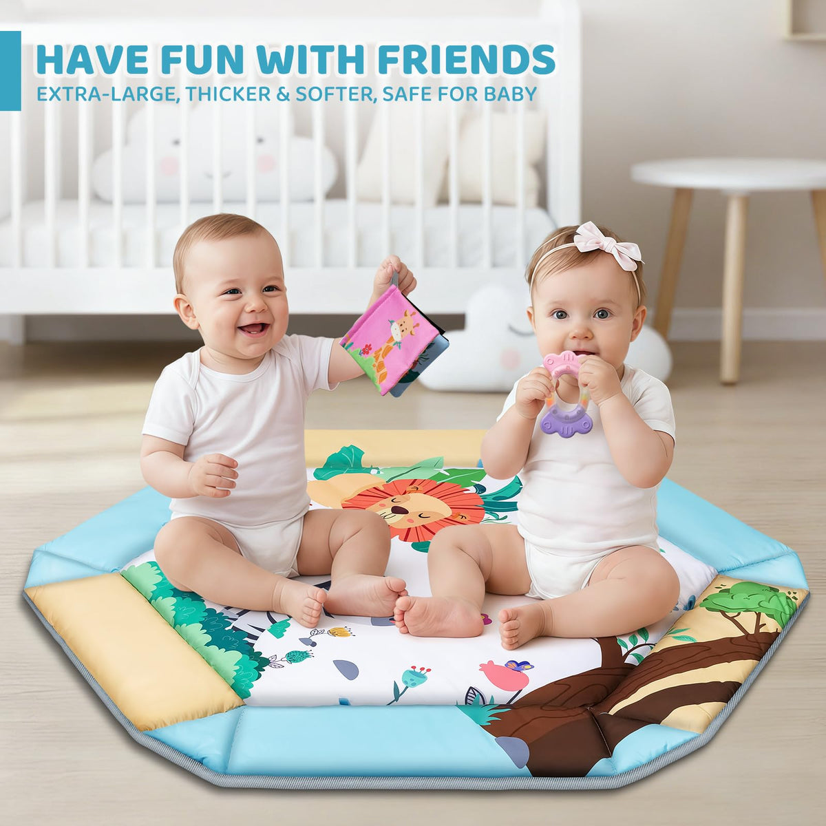 8-in-1 Tummy Time Play Mat & Ball Pit with 6 Toys H746