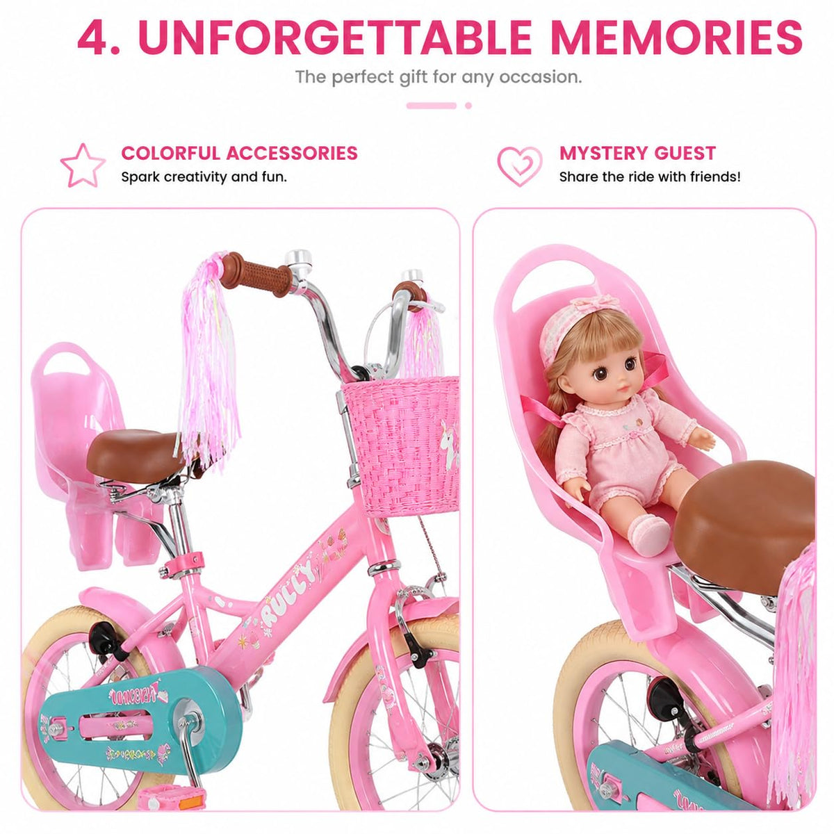 Kids Bike with Training Wheels & Basket B696661