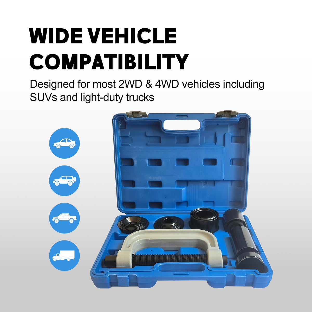 Heavy Duty Ball Joint Press & U Joint Removal Tool Kit with 4WD Adapters H6031