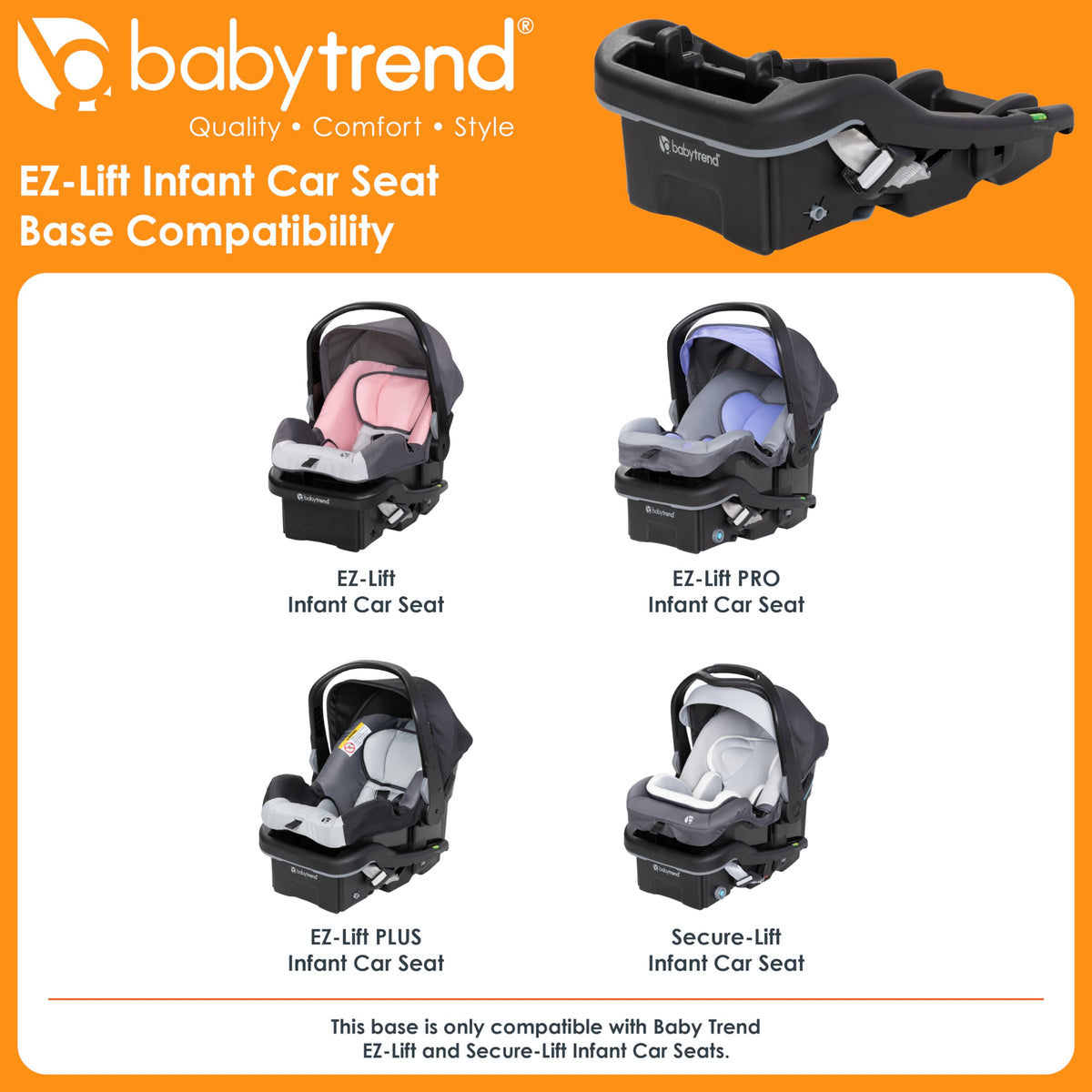 Black Infant Car Seat Base G1106