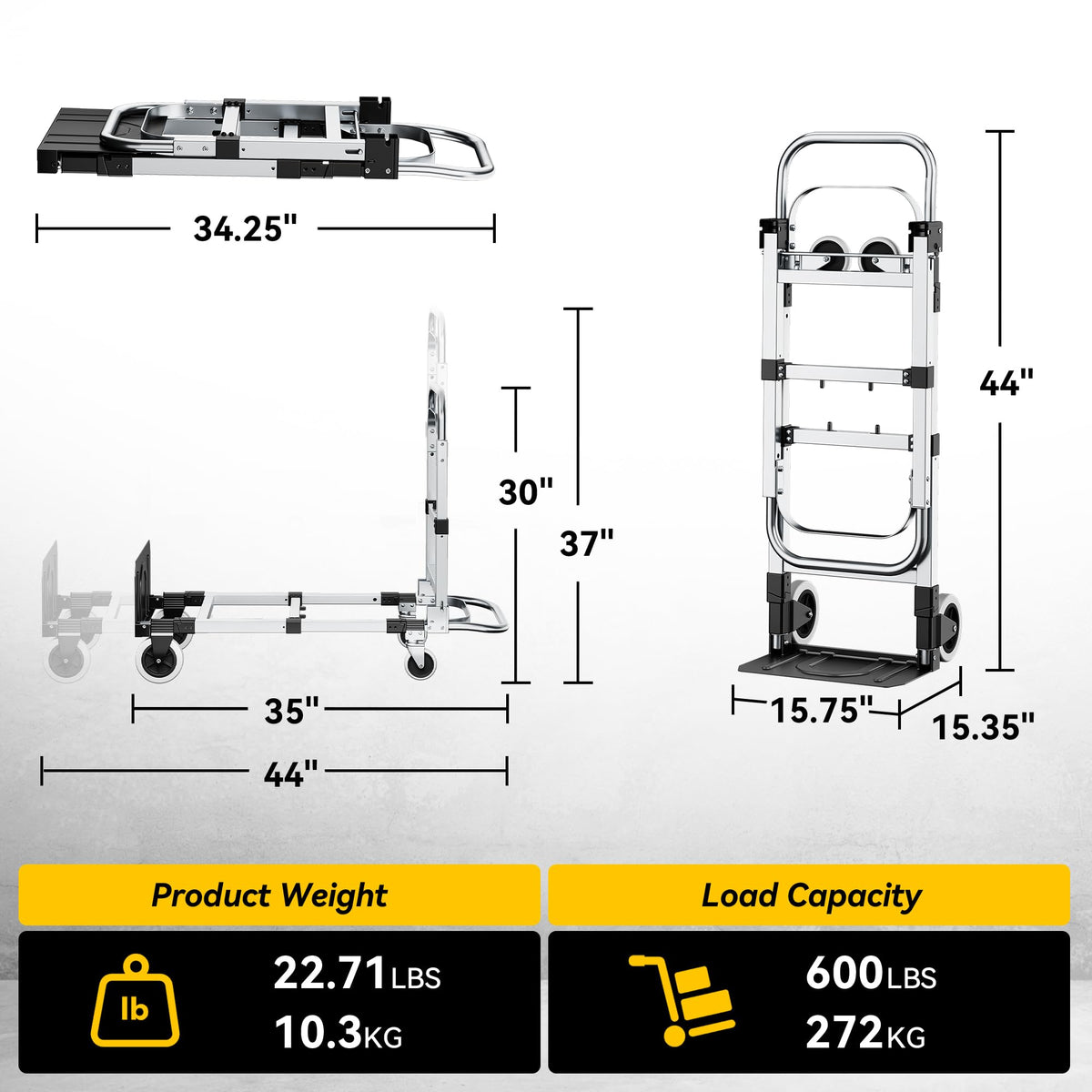 3-in-1 Convertible Dolly Cart O458680