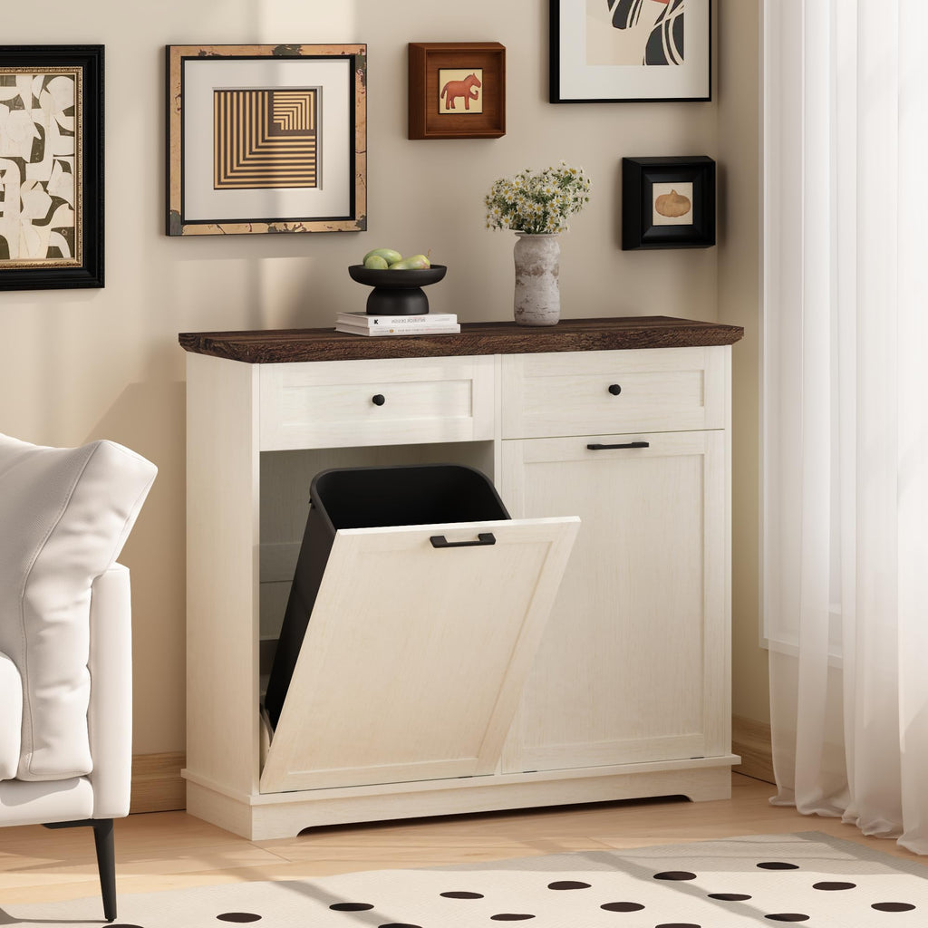 20 Gallon Wood Trash Can Cabinet D525208