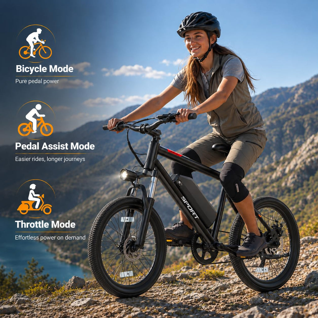 Electric Bike for Adults 1000W Peak Motor 20"/26" Mountain Ebike R7688