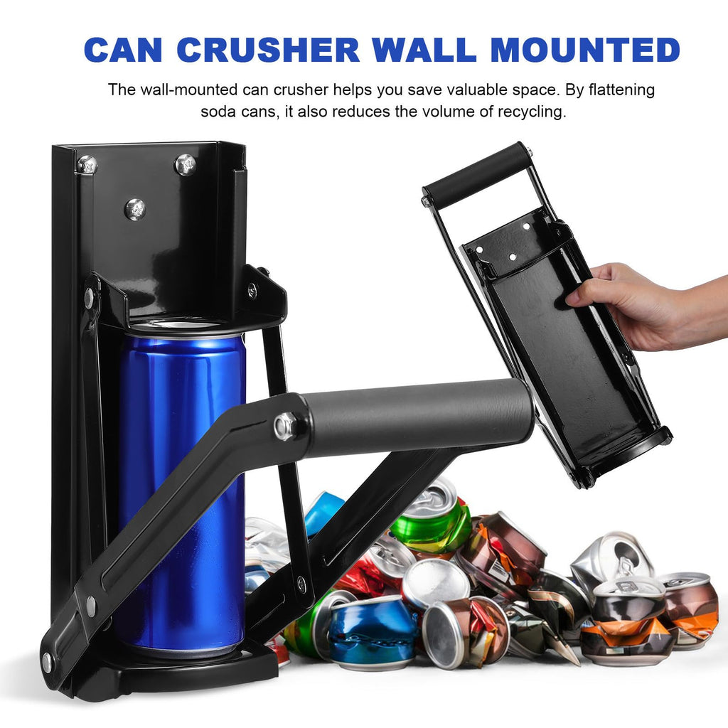 Heavy Duty Stainless Steel Wall Mounted Can Crusher P47345