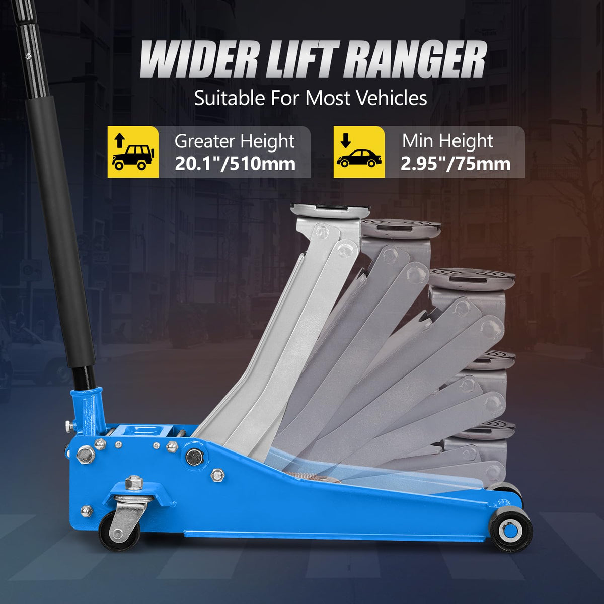 3 Ton Low Profile Aluminum Steel Floor Jack R6922