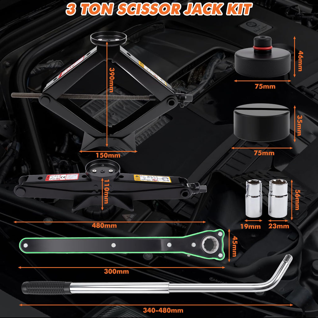 3 Ton Portable Scissor Jack Kit M269473