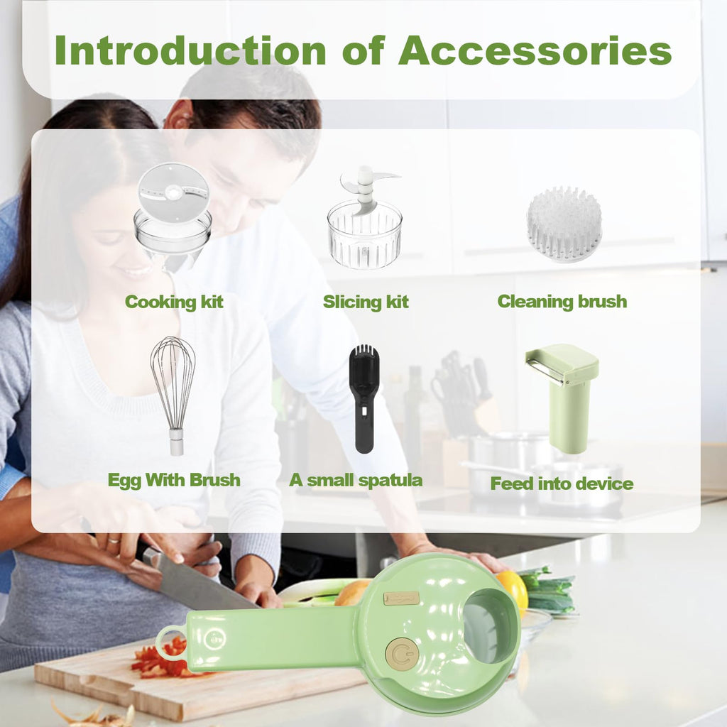 4 in 1 Portable Electric Vegetable Cutter Set M35022