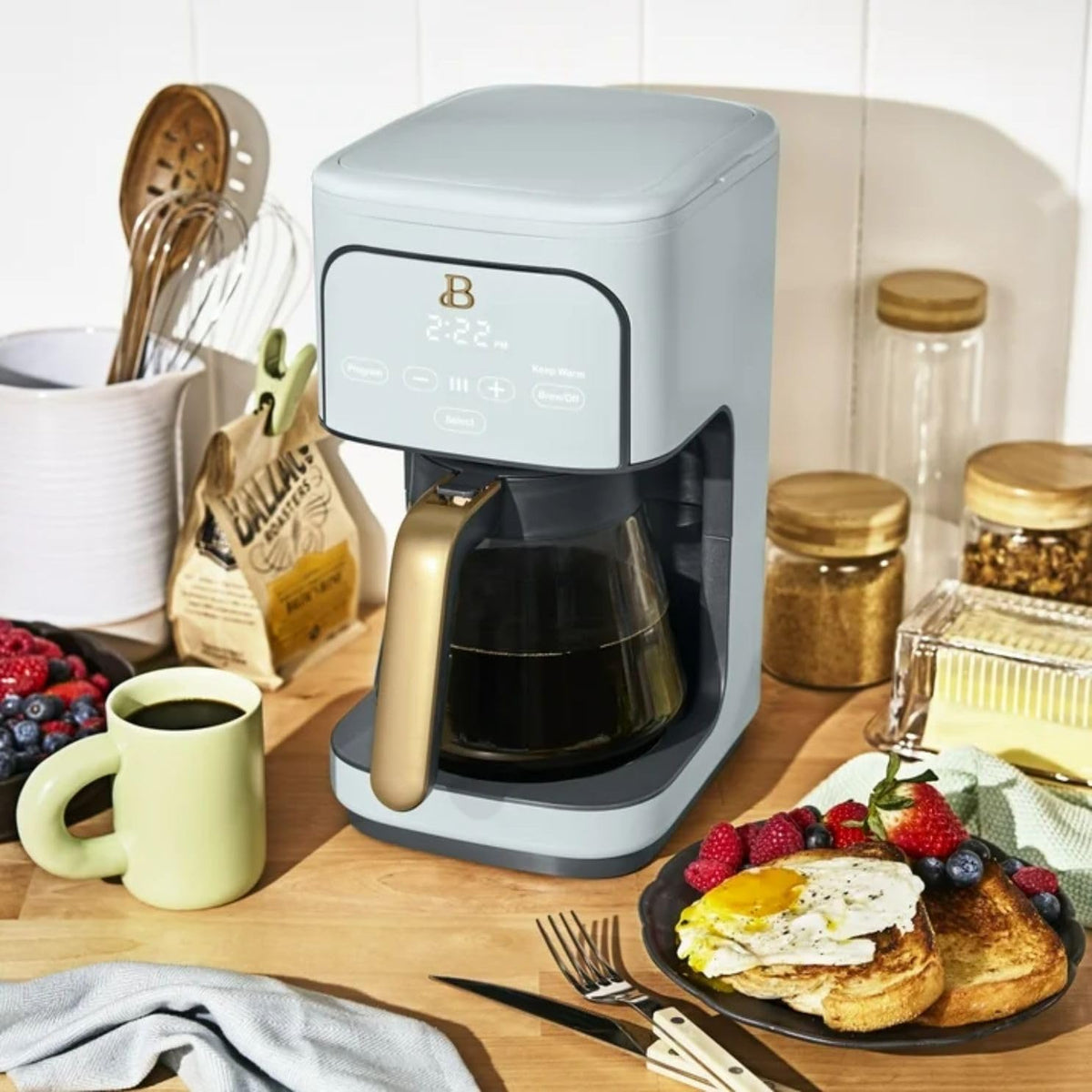 12-Cup Programmable Drip Coffee Maker with 24h Timer W1042
