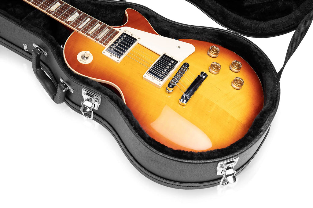 Hard-Shell Wood Case for Single-Cutaway Electric Guitars B615