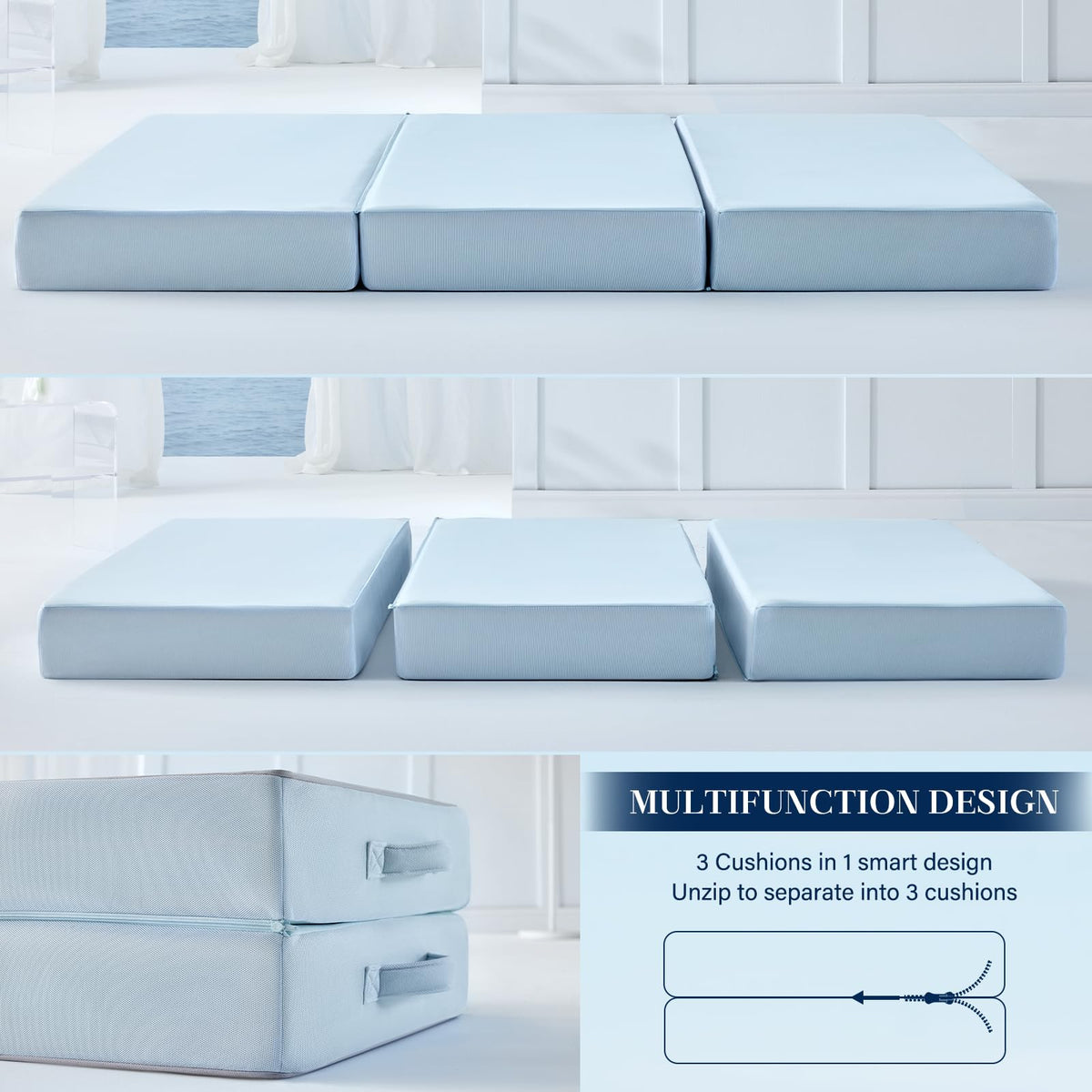 6 Inch Cooling Memory Foam Folding Mattress N255822