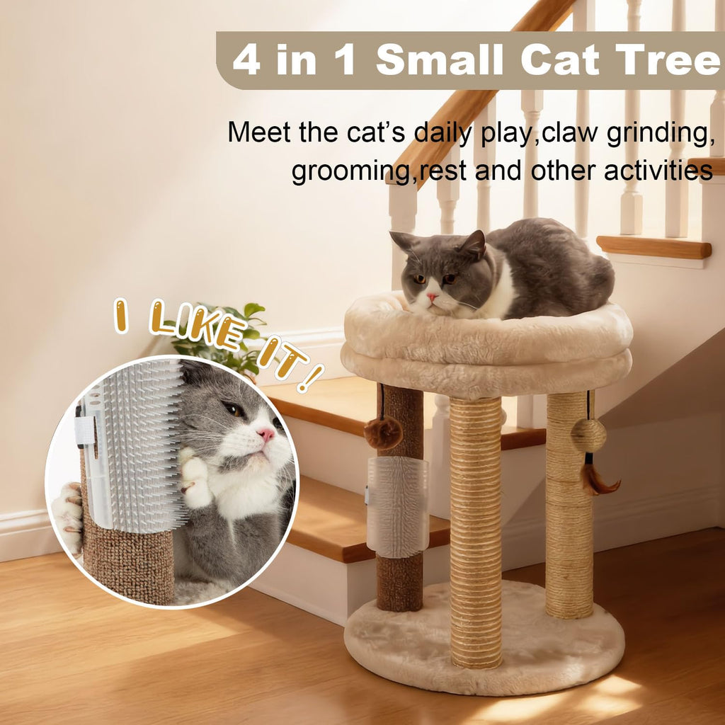 Small Cat Tree with Scratching Post and Soft Bed X8632