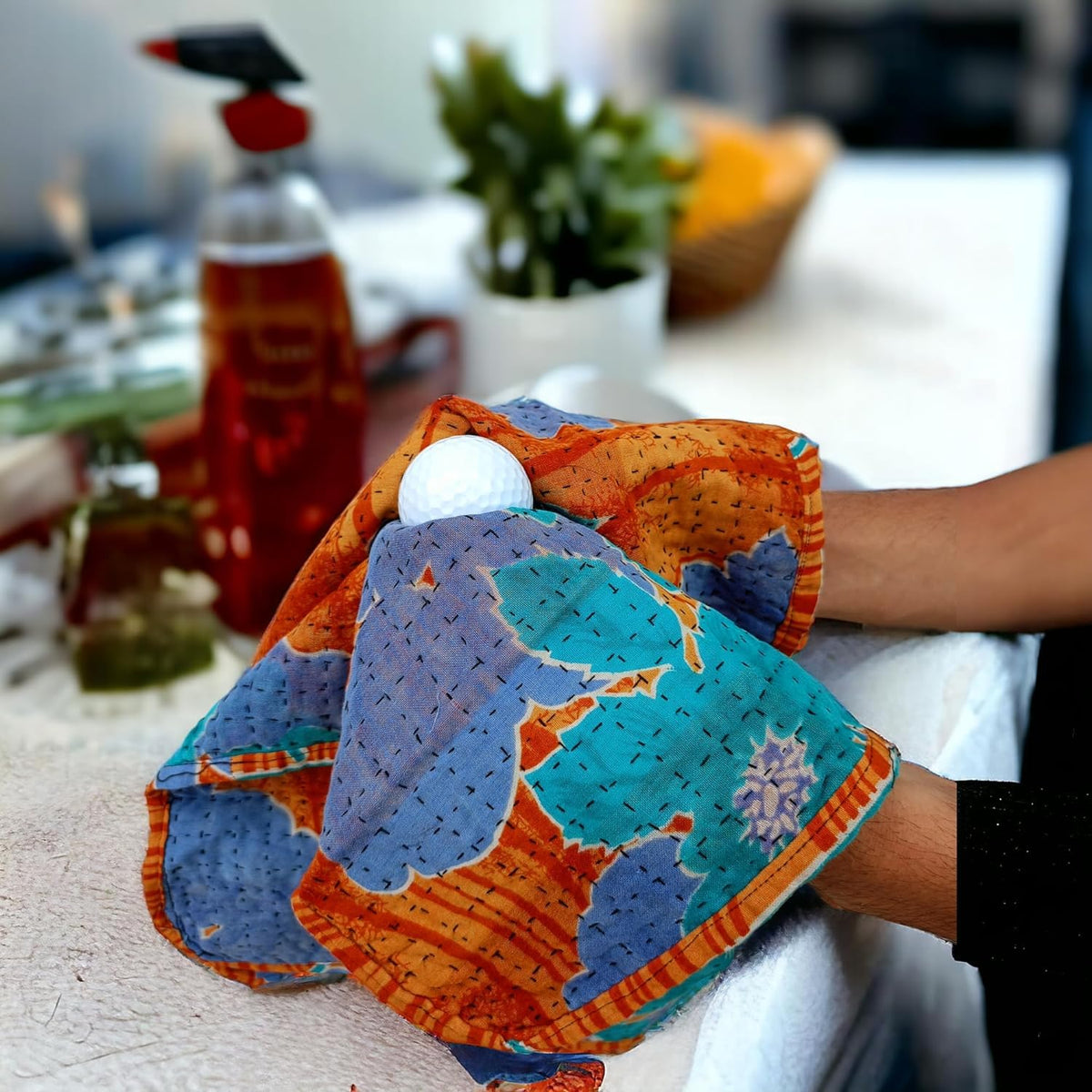 6 Pcs 100% Cotton Kantha Napkins 12 x 12 Inch U406