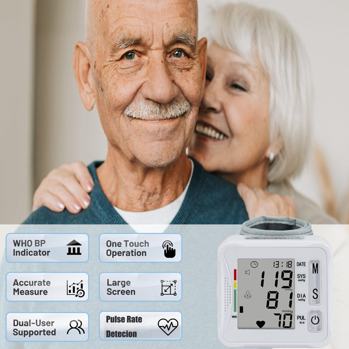 Wrist Blood Pressure Monitor with Carrying Case B902127