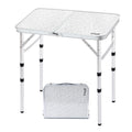 Folding Camping Table, Adjustable Height Portable Picnic Table, 24"x 16" Z73445