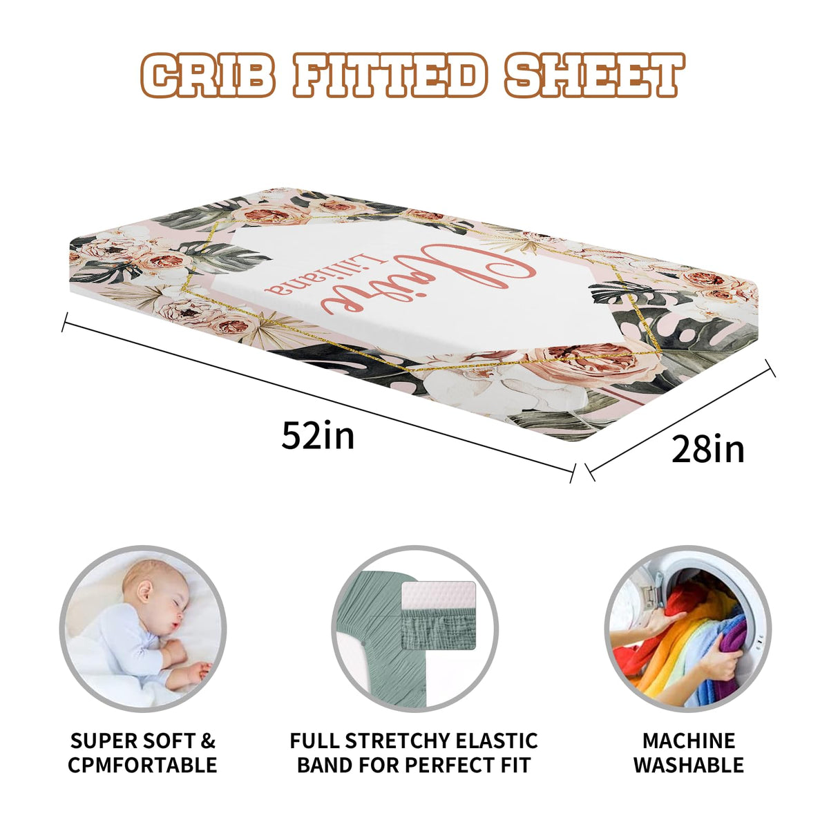 Fitted Crib Sheets 2 Piece Microfiber Toddler Mattress Sheet P605