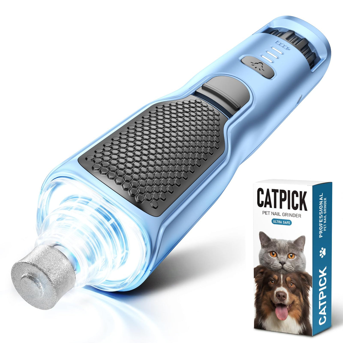 7-Speed Quiet Dog & Cat Nail Grinder with LED T630804