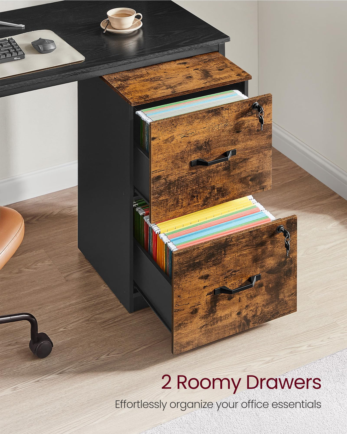 2 Drawer File Cabinet with Locks L92805
