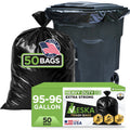 95-96 Gallon Black Heavy Duty Trash Bags with Ties L243518