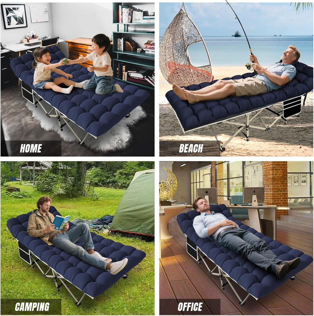Folding Camping Cot Bed 32" Wide Oxford F764697