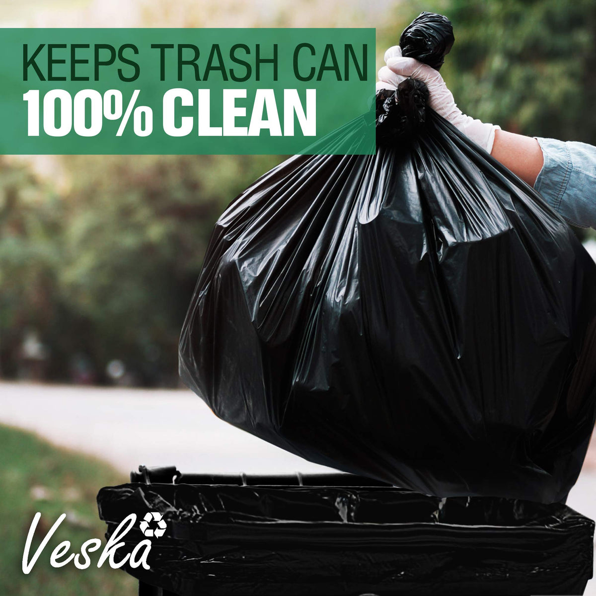 95-96 Gallon Black Heavy Duty Trash Bags with Ties L243518