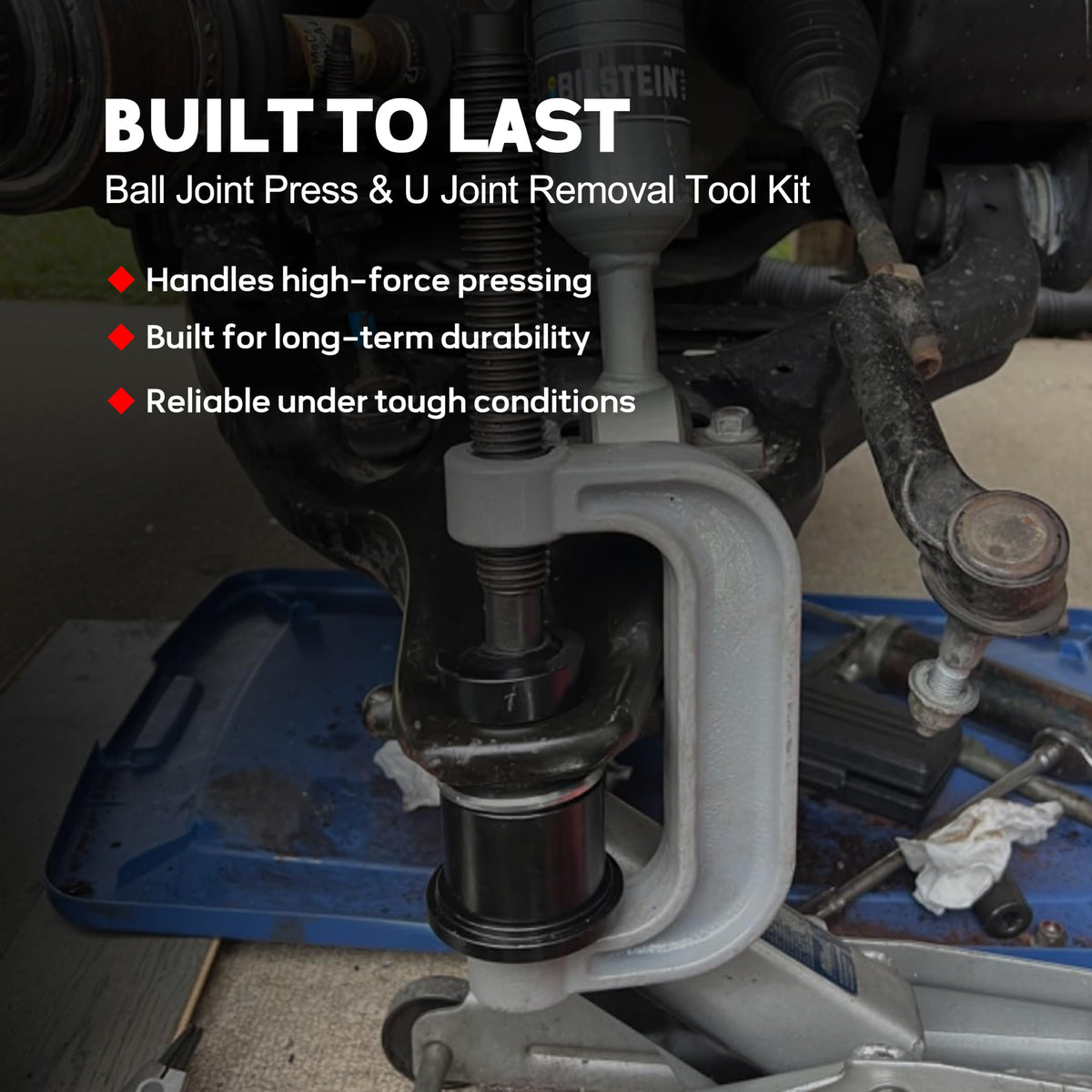 Heavy Duty Ball Joint Press & U Joint Removal Tool Kit with 4WD Adapters H6031